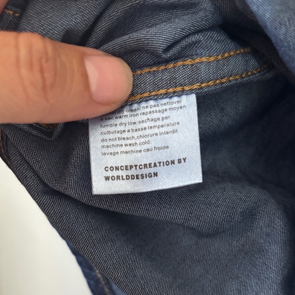 Men's Denim Shirt - Dark Blue - Picture 6 of 9